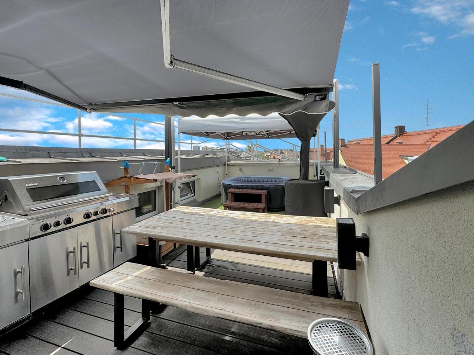 6 Zimmer Maisonette-Penthouse Pool Dachterrasse Luxus Мюнхен Екстер'єр фото
