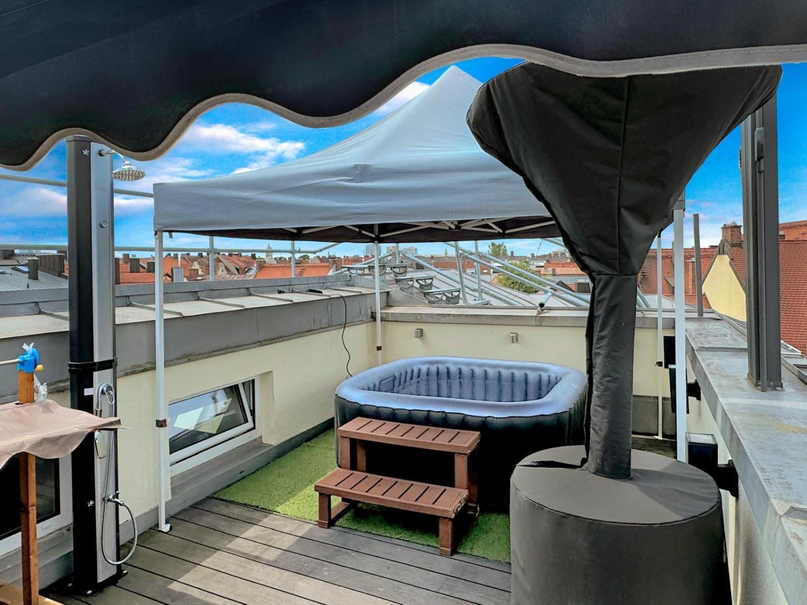6 Zimmer Maisonette-Penthouse Pool Dachterrasse Luxus Мюнхен Екстер'єр фото